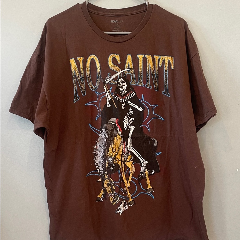 Graphic Tee - Brown Men’s Shirt no saints xxl
